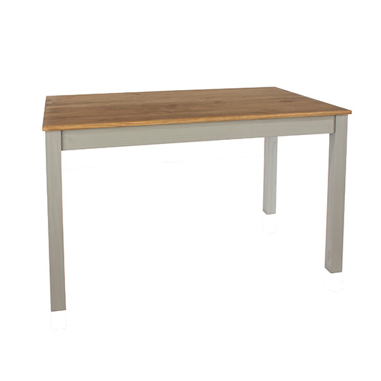 Product photograph of Consett Linea Small Rectangular Wooden Dining Table In Grey from Furniture in Fashion