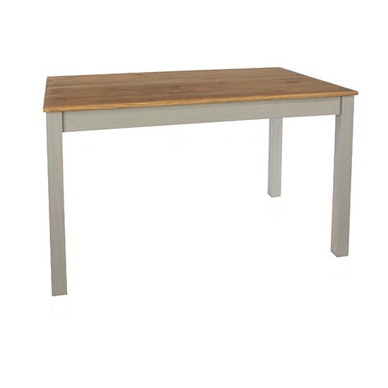 Consett Linea Small Wooden Dining Table With 4 Chairs In Grey