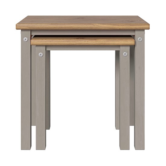 Consett Linea Wooden Nest Of 2 Tables In Grey_3