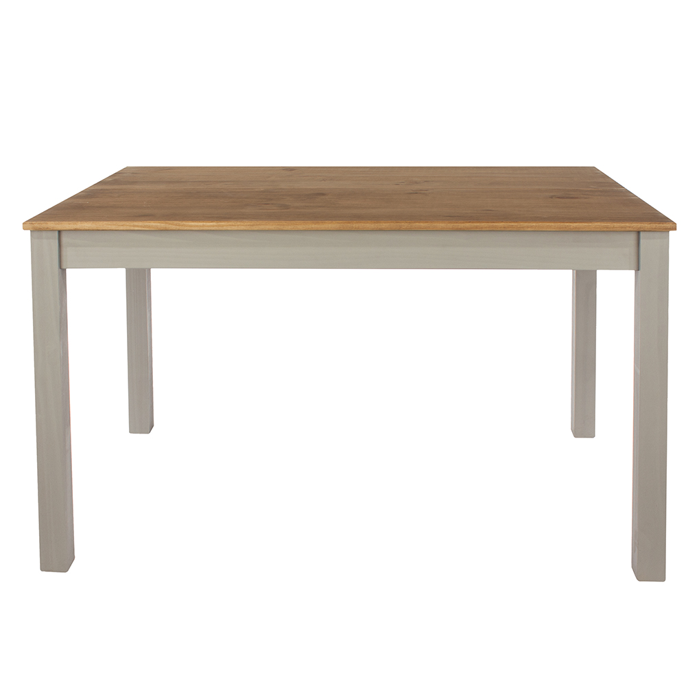Consett Small Wooden Rectangular Dining Table In Grey Oak