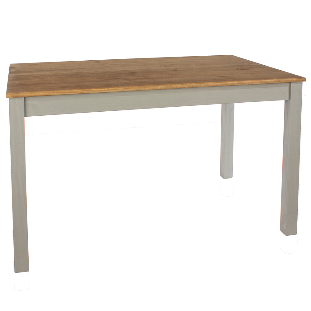 Consett Small Wooden Rectangular Dining Table In Grey Oak