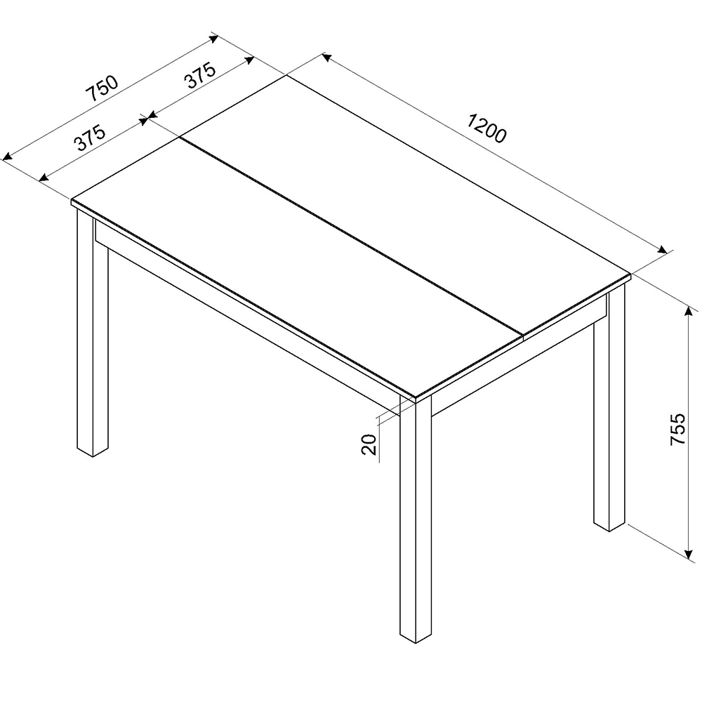 Consett Small Wooden Rectangular Dining Table In Grey Oak