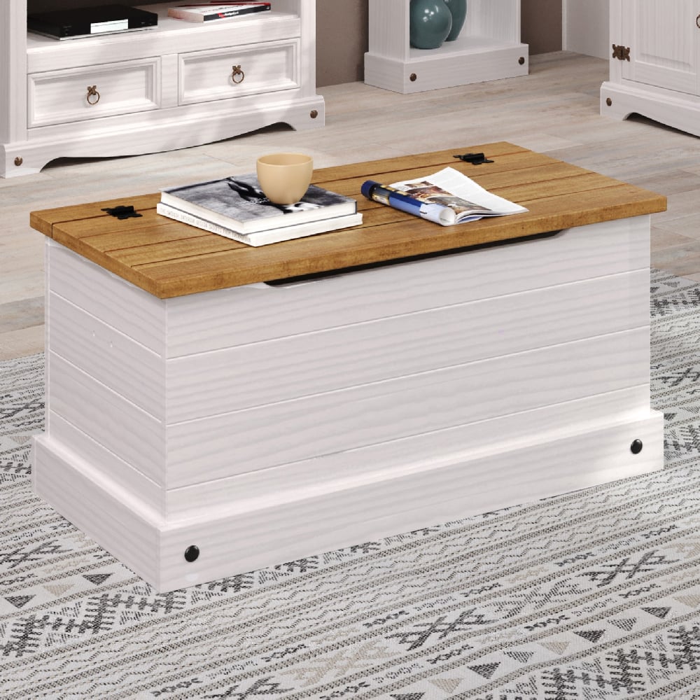 Read more about Consett wooden blanket in white and oak