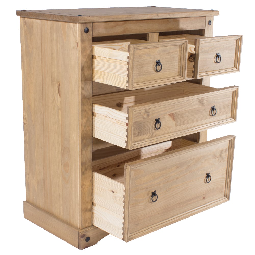 Consett Wooden Chest Of 4 Drawers In Oak
