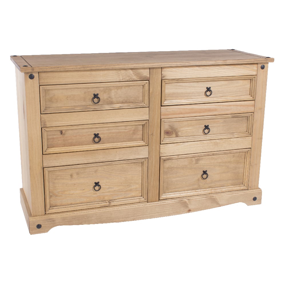 Consett Wooden Chest Of 6 Drawers In Oak