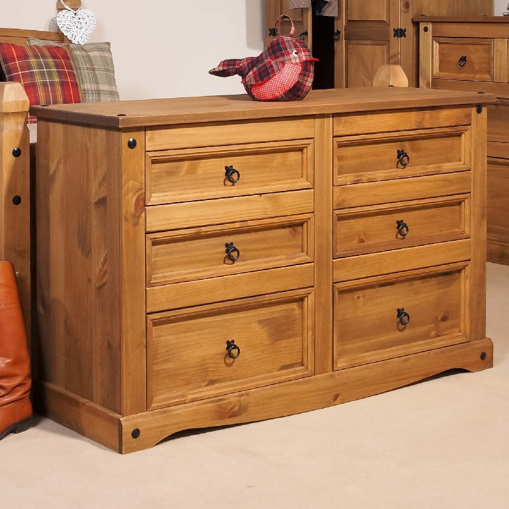 Read more about Consett wooden chest of 6 drawers in oak