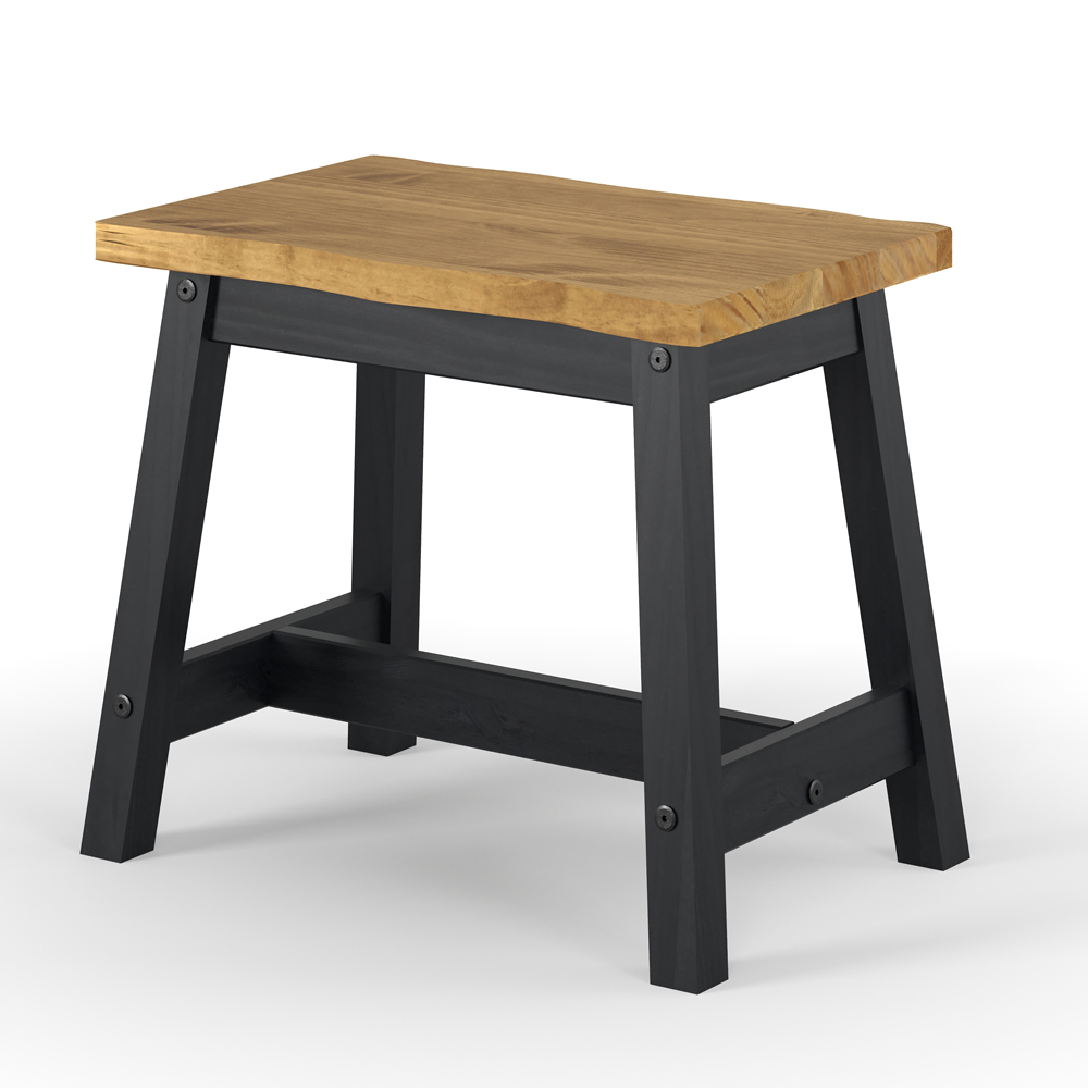 Consett Wooden Dining Bench In Black Oak