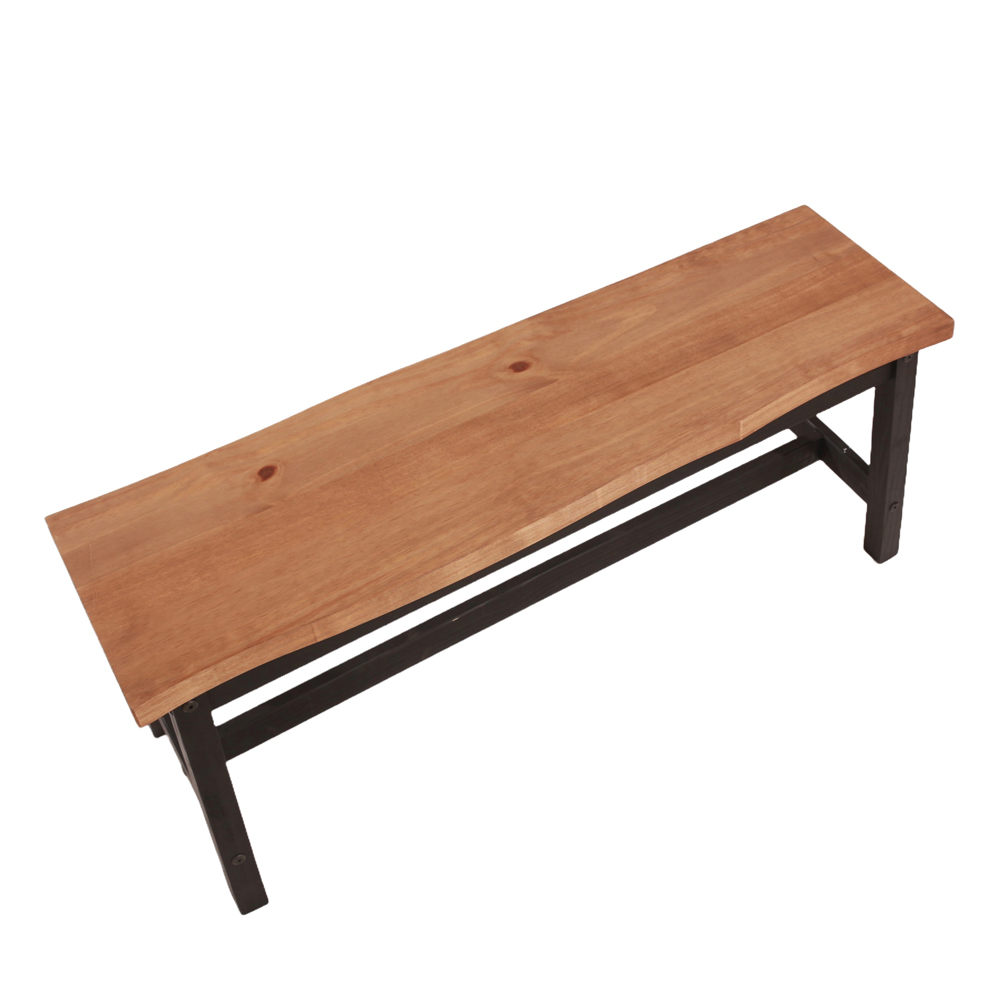 Consett Wooden Dining Bench In Black Oak