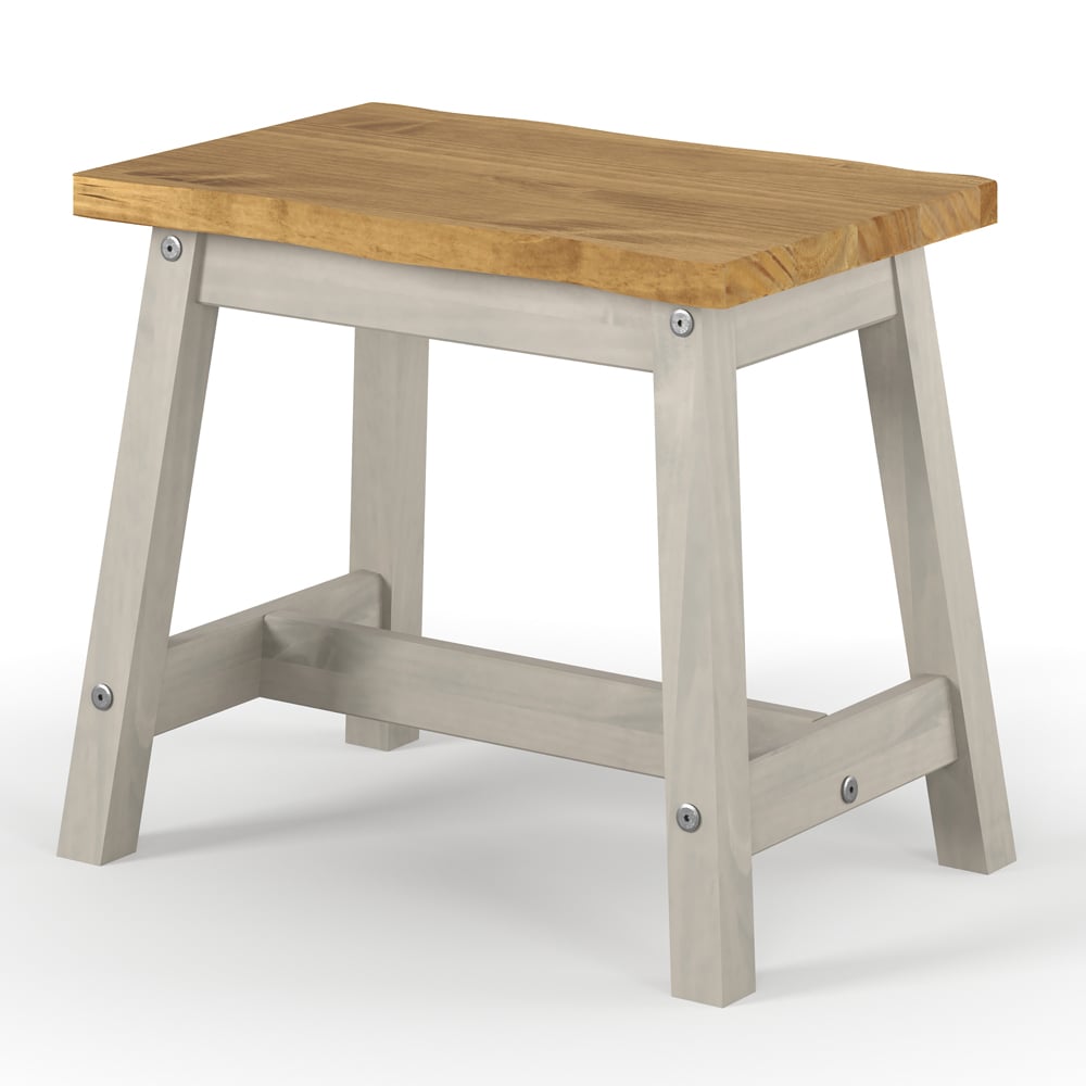 Consett Wooden Dining Bench In Grey And Oak