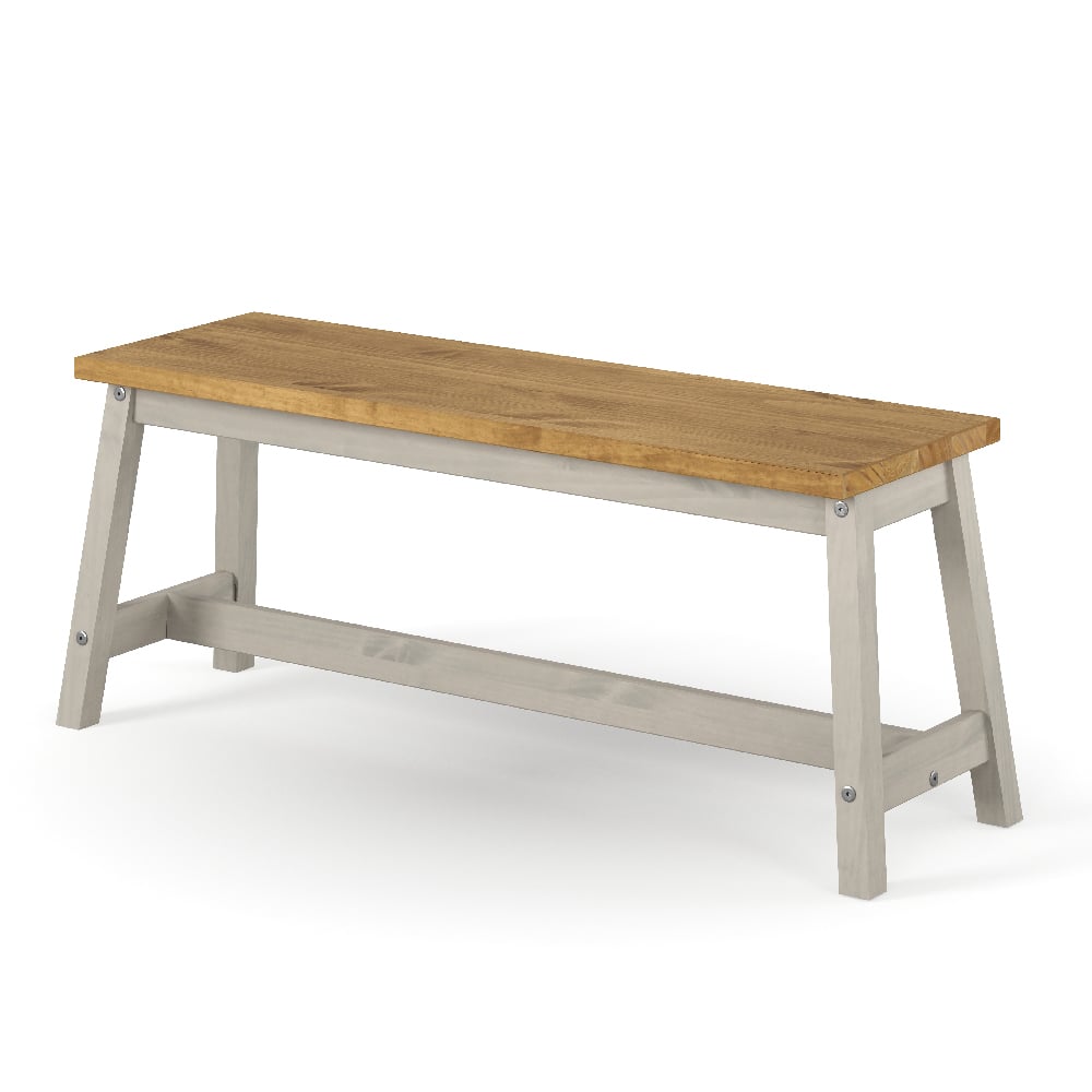 Read more about Consett wooden dining bench in grey and oak
