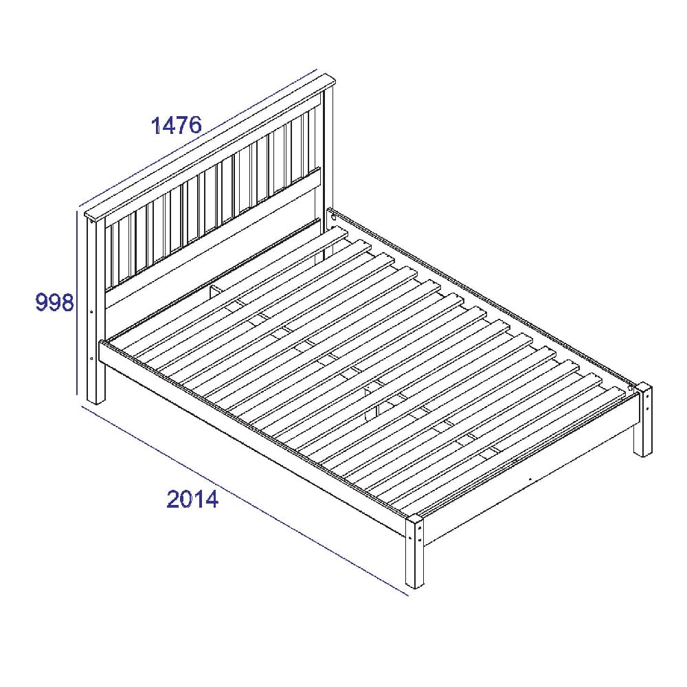 Consett Wooden Double Bed In Grey And Oak