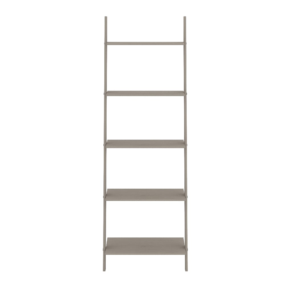 Consett Wooden Ladder Shelving Unit In Grey And Oak