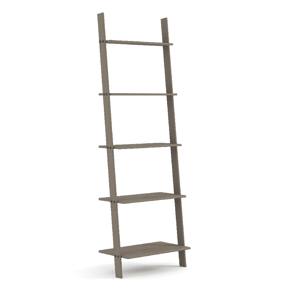 Read more about Consett wooden ladder shelving unit in grey and oak