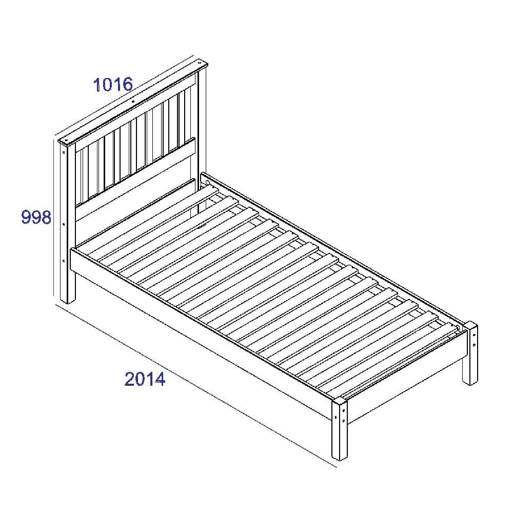 Consett Wooden Single Bed In Grey And Oak
