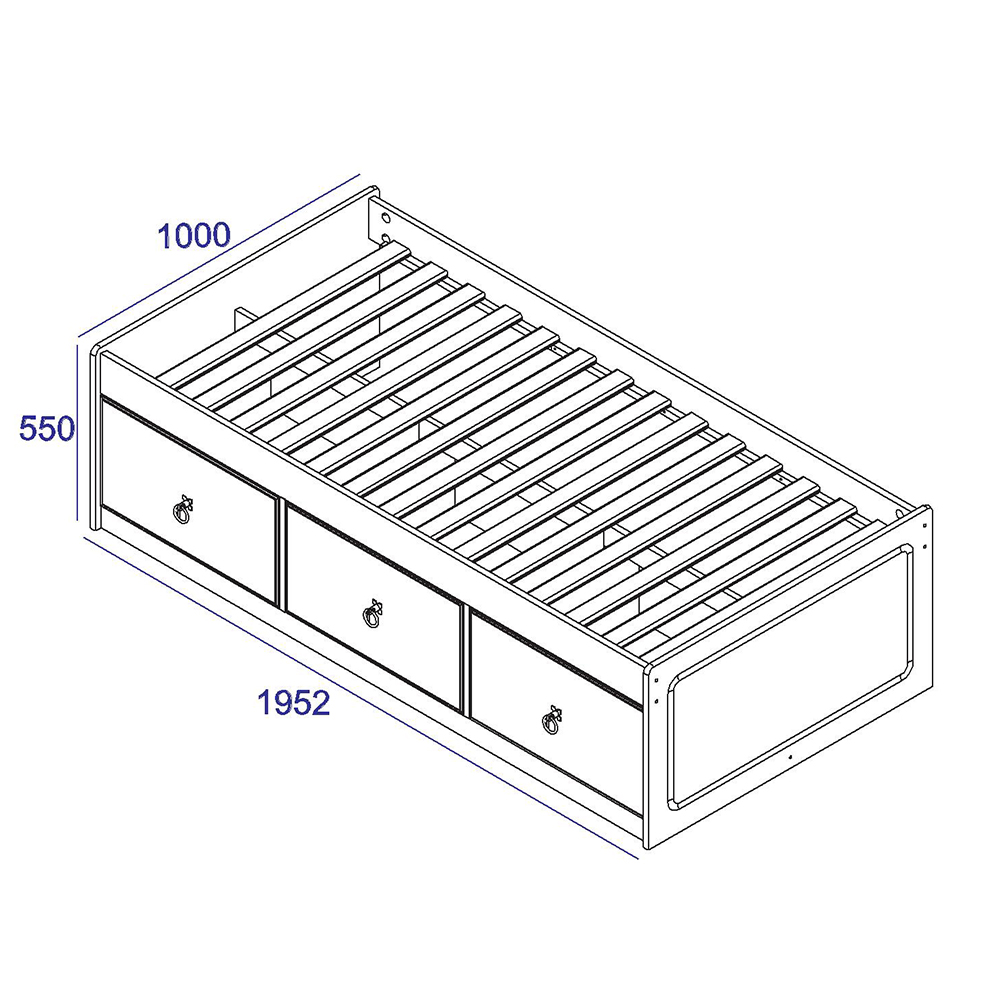 Consett Wooden Single Bed In White And Oak
