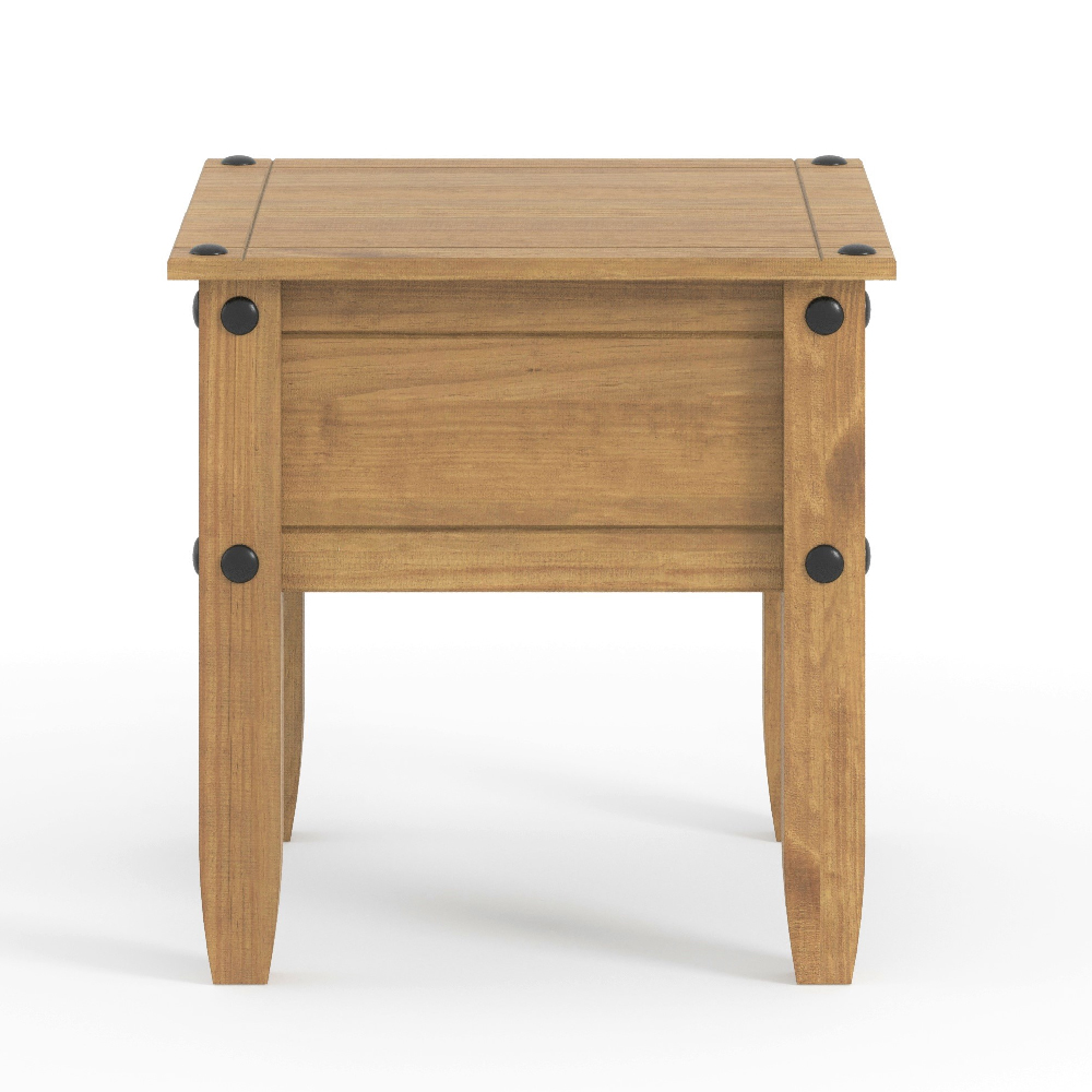 Consett Wooden Square Lamp Table In Oak