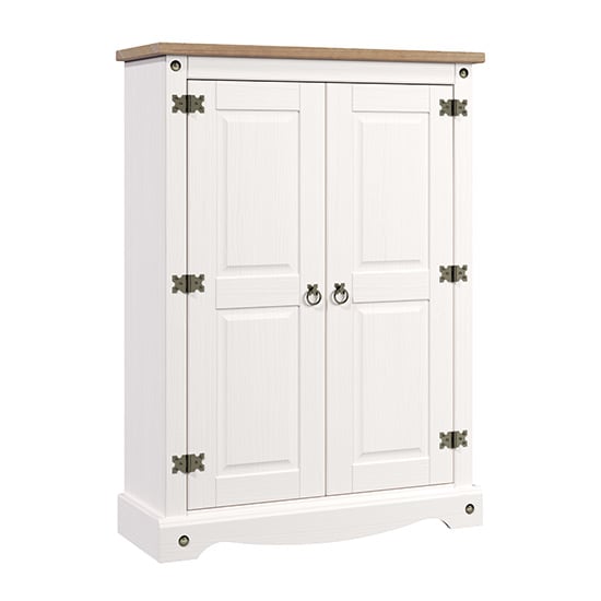 Consett Wooden Storage Cabinet With 2 Doors In White