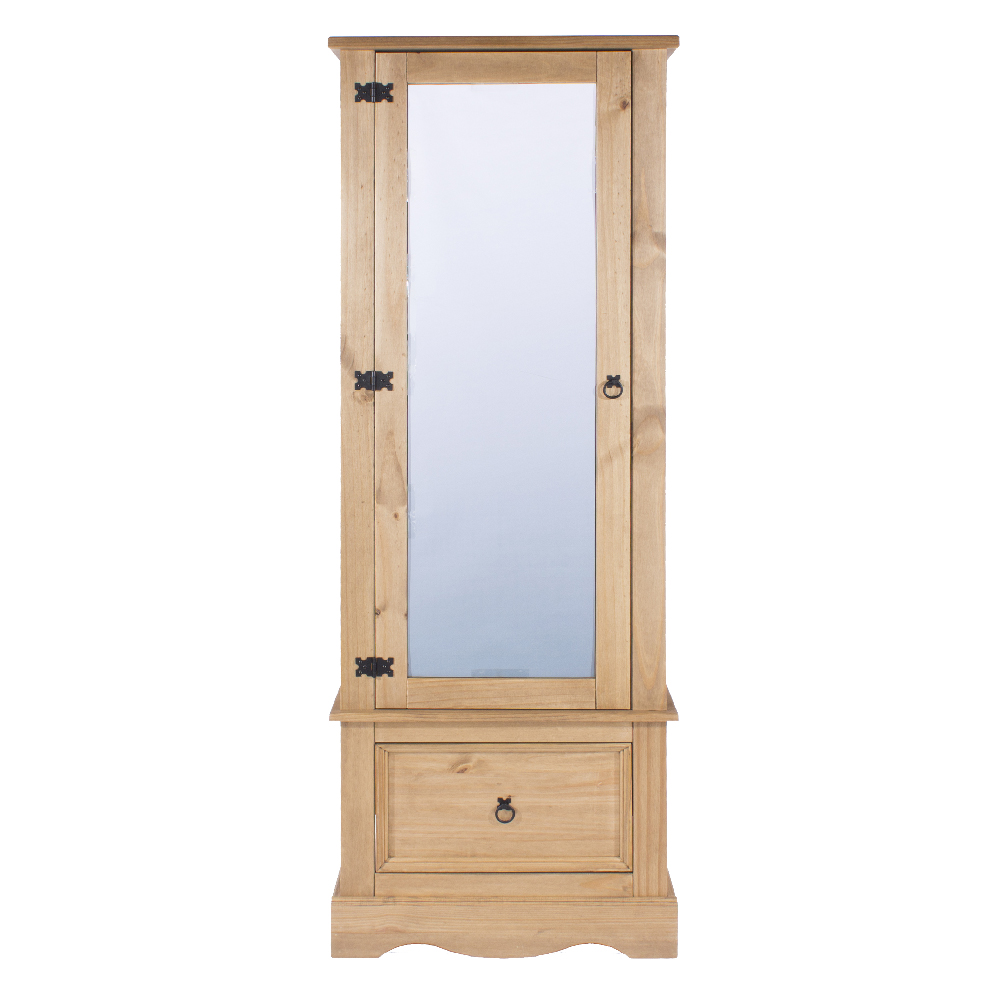 Consett Wooden Wardrobe With 1 Door 1 Drawer In Oak
