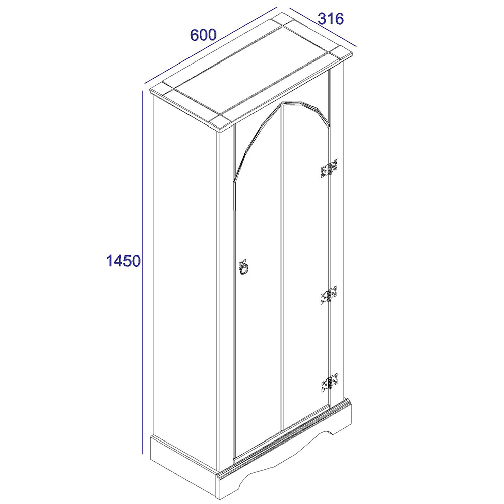 Consett Wooden Wardrobe With 1 Door In White And Oak