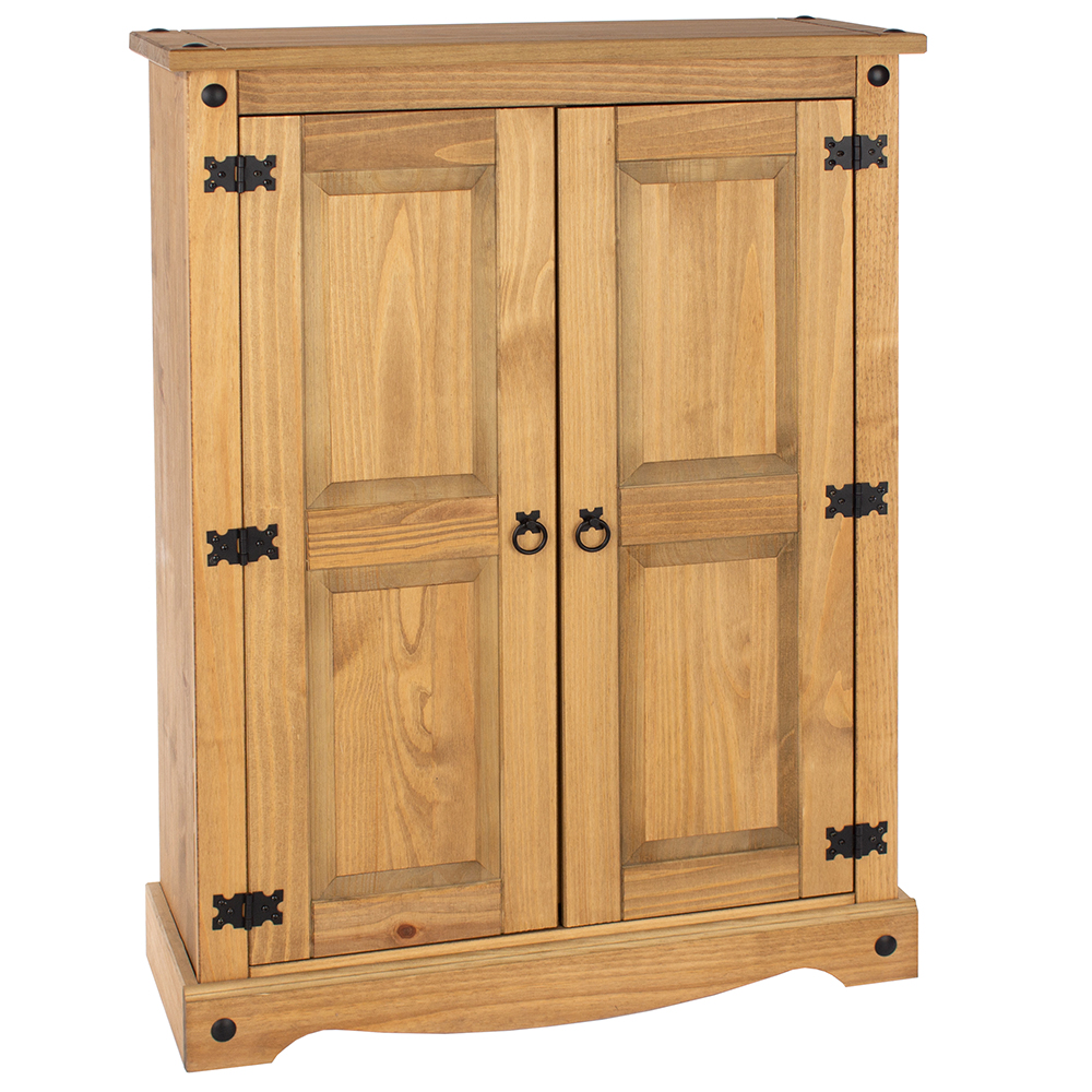 Consett Narrow Wooden Wardrobe With 2 Doors In Oak