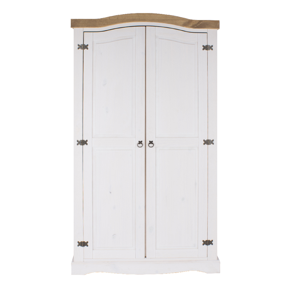 Consett Wooden Wardrobe With 2 Doors In White And Oak