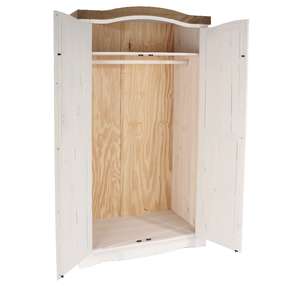 Consett Wooden Wardrobe With 2 Doors In White And Oak