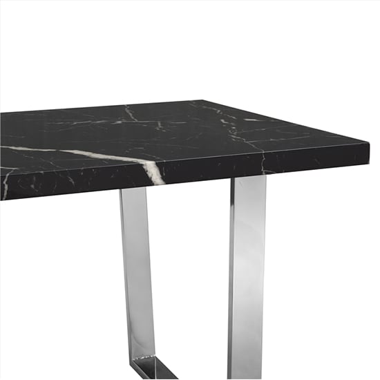 Constable Black High Gloss Dining Table In Milano Marble Effect_6