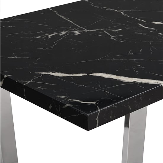 Constable Black High Gloss Dining Table In Milano Marble Effect_7