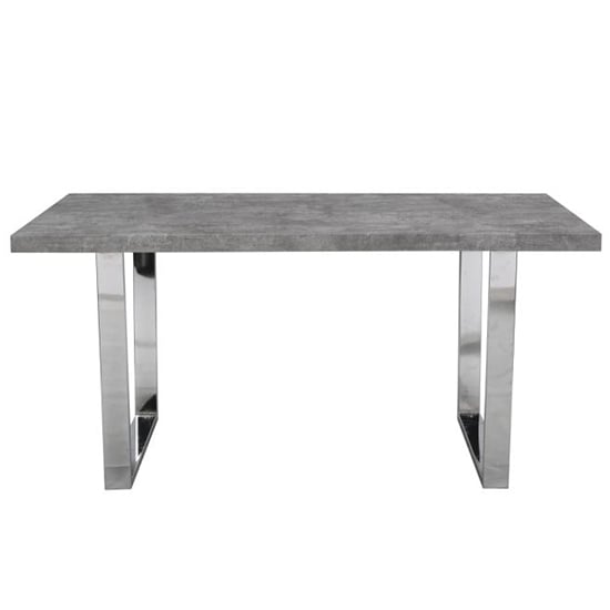 Constable Rectangular Wooden Dining Table In Concrete Effect_3