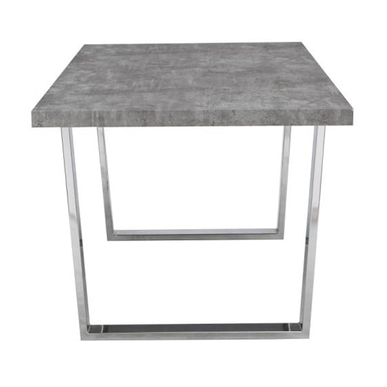 Constable Dining Table In Concrete Effect With Chrome Legs_4