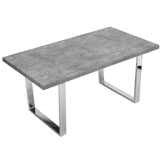 Constable Rectangular Wooden Dining Table In Concrete Effect_5