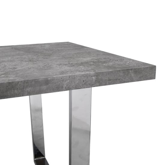 Constable Dining Table In Concrete Effect With Chrome Legs_6