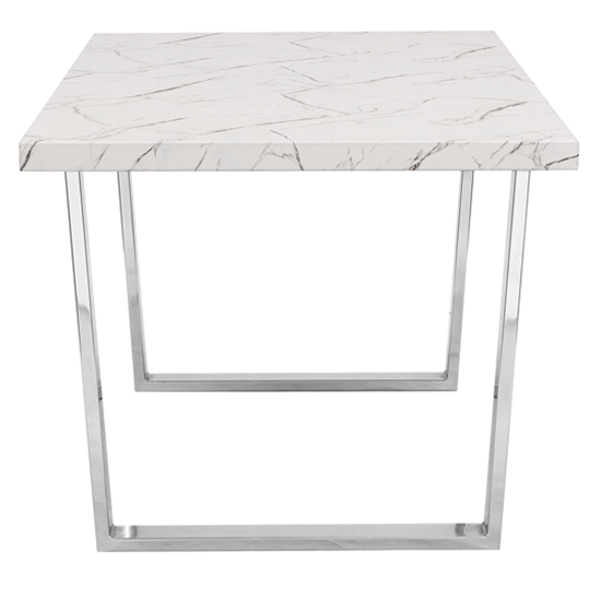 Constable White High Gloss Dining Table In Vida Marble Effect_5