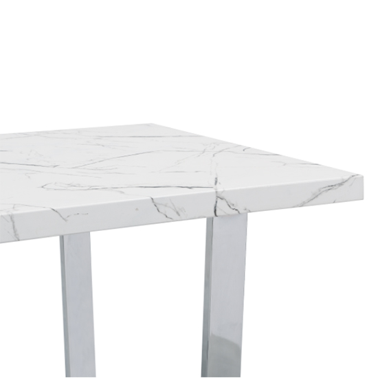Constable White High Gloss Dining Table In Vida Marble Effect_7
