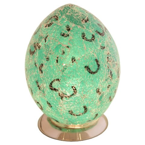 Mosaic Green Egg Lamp
