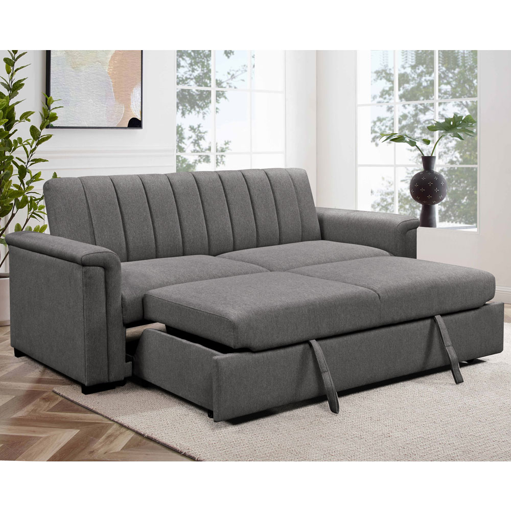 Conway Fabric 3 Seater Sofa Bed in Anthracite