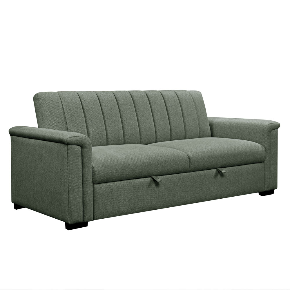 Conway Fabric 3 Seater Sofa Bed in Moss Green