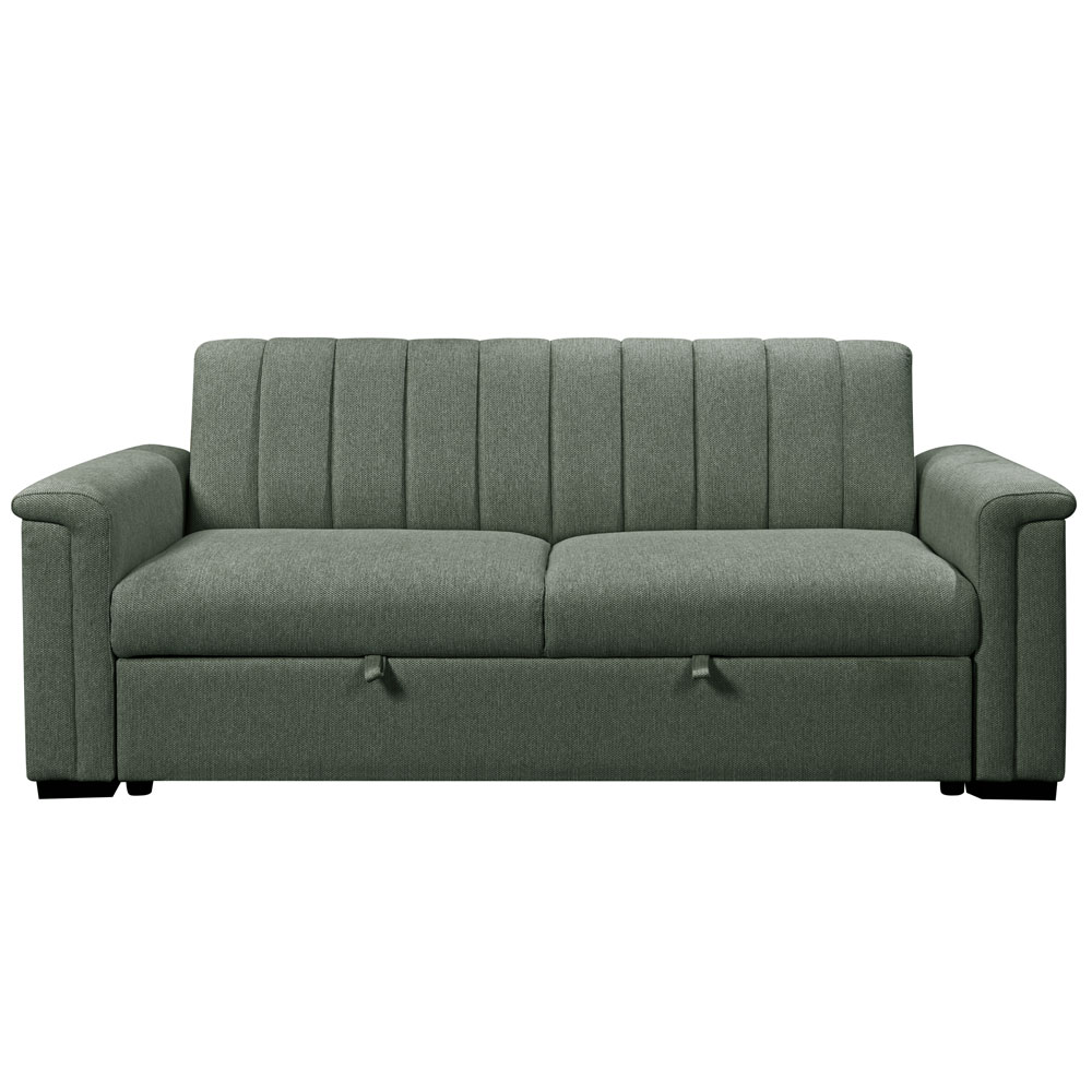 Conway Fabric 3 Seater Sofa Bed in Moss Green