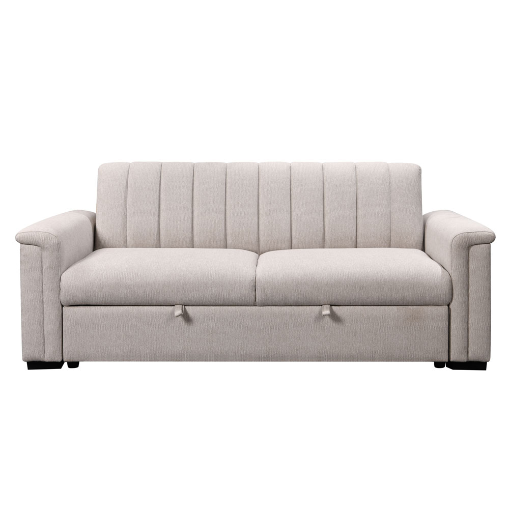 Conway Fabric 3 Seater Sofa Bed in Natural