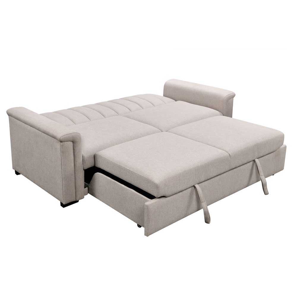 Conway Fabric 3 Seater Sofa Bed in Natural
