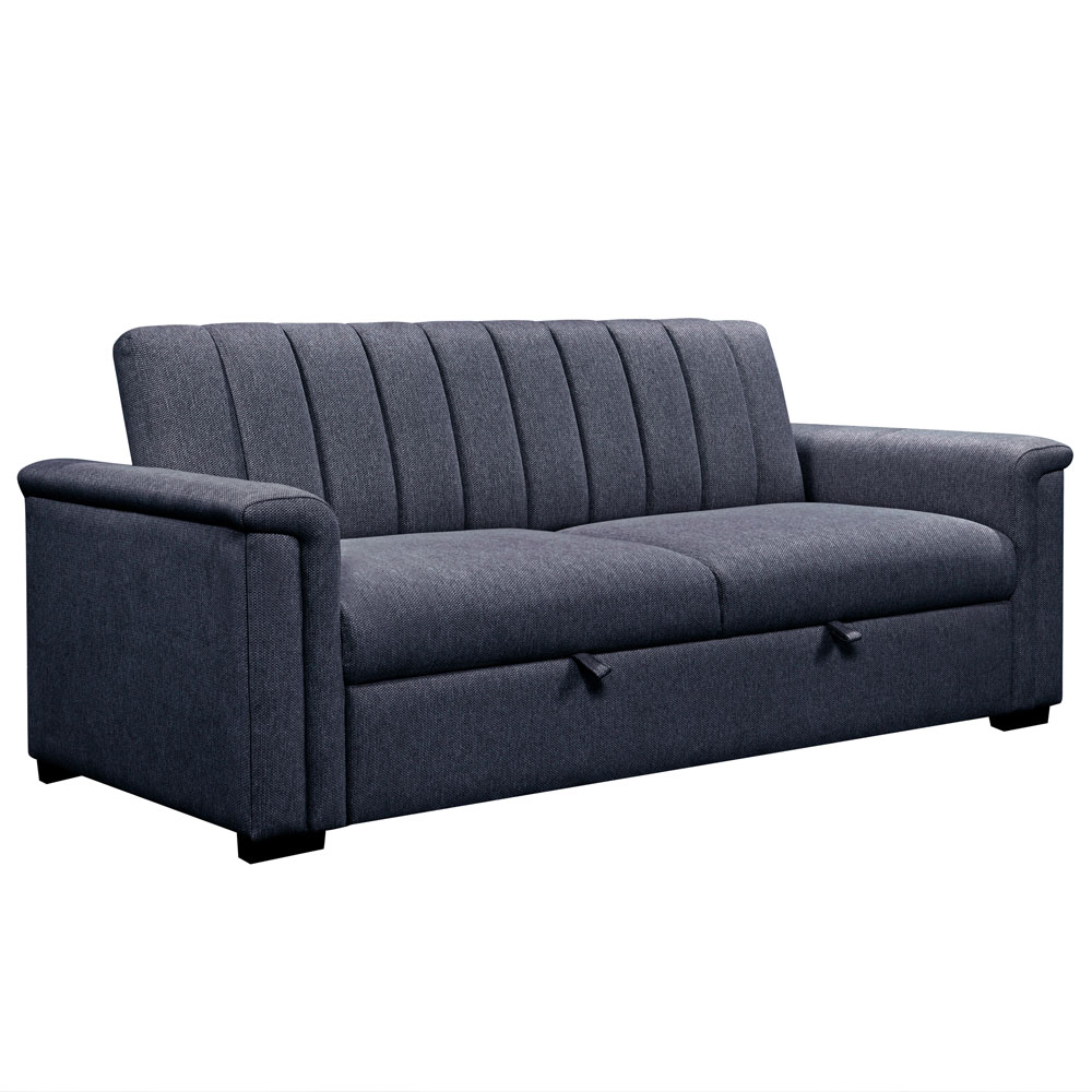 Conway Fabric 3 Seater Sofa Bed in Navy Blue