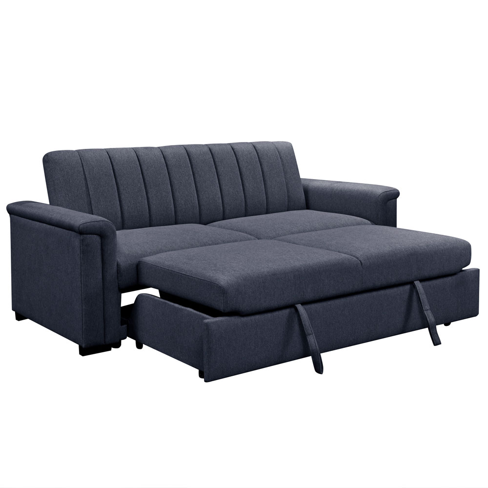 Conway Fabric 3 Seater Sofa Bed in Navy Blue