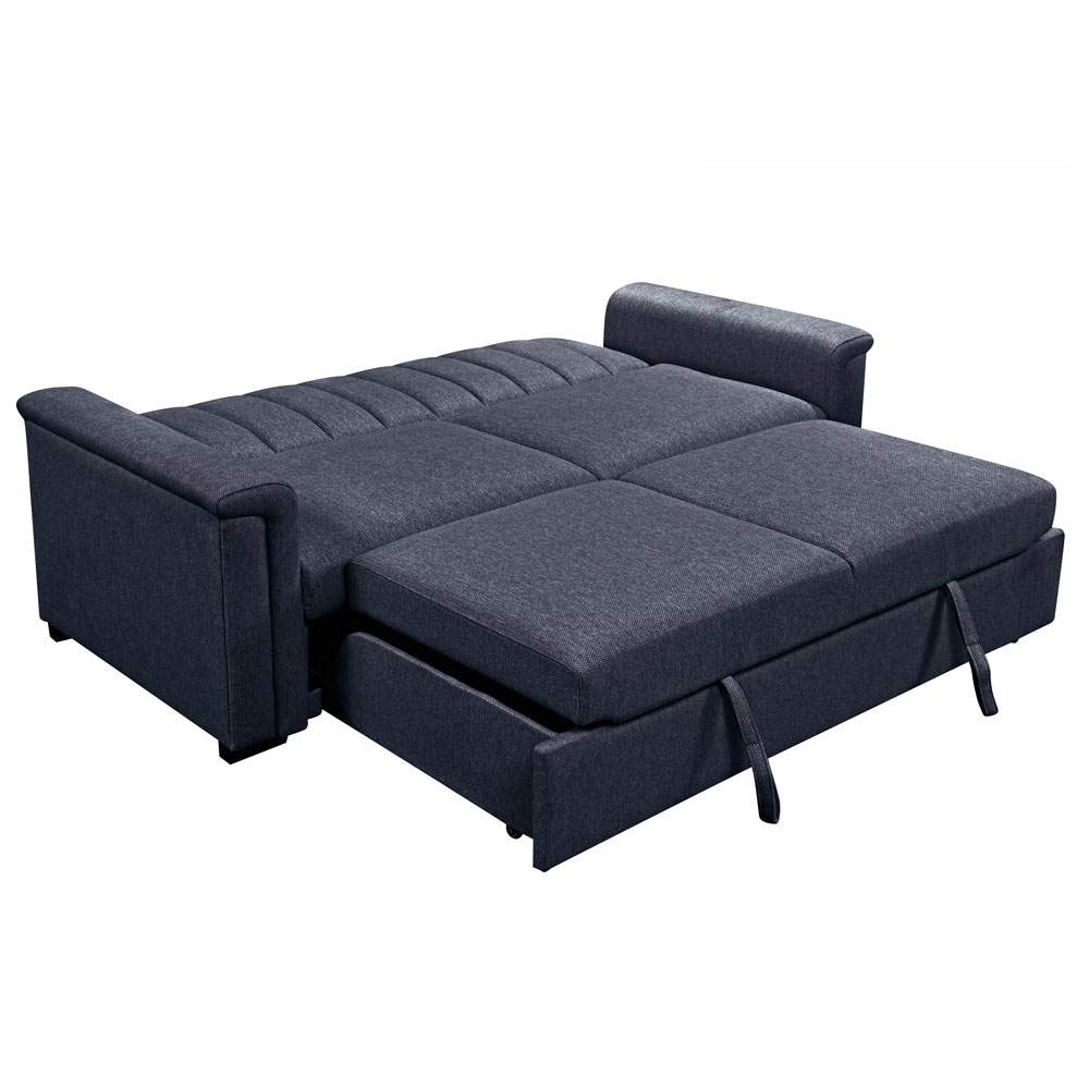 Conway Fabric 3 Seater Sofa Bed in Navy Blue