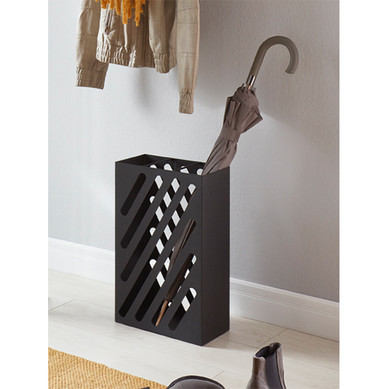 Photo of Conway metal umbrella stand in black