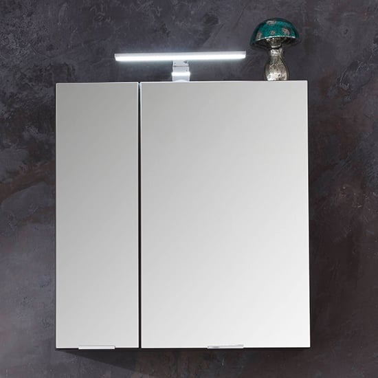 Coone LED Bathroom Mirrored In Graphite Grey Furniture in Fashion