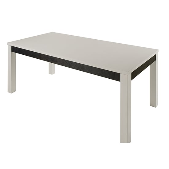 Cooper Rectangular Dining Table In White Gloss Lacquer