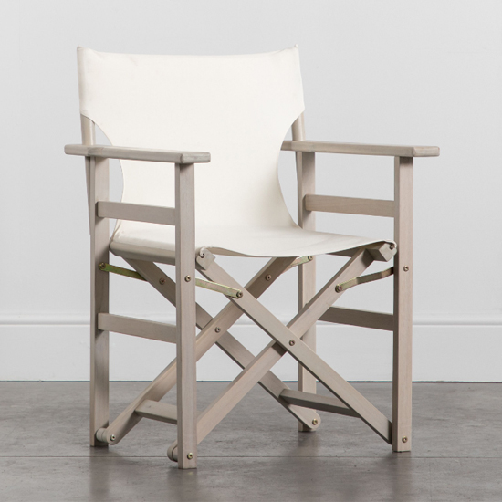 Product photograph of Coos Outdoor Acacia Wood Armchair In Whitewash from Furniture in Fashion