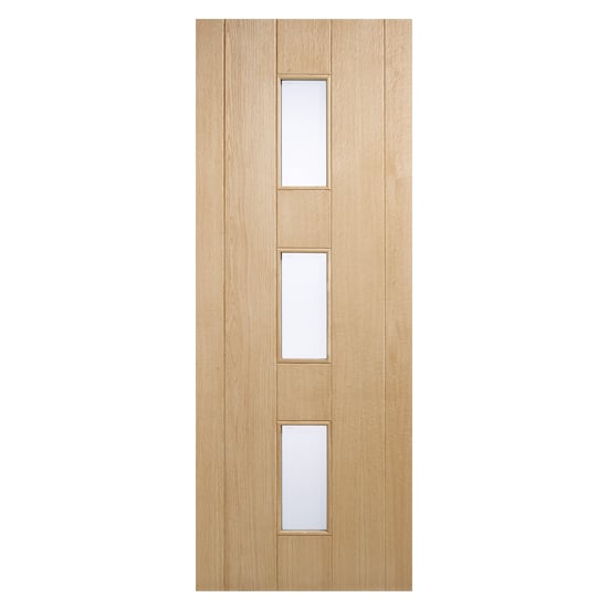 Photo of Copenhagen frosted glazed 1981mm x 762mm external door in oak