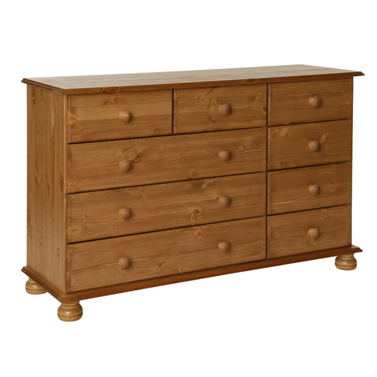 Copenham Narrow Chest Of Drawers In Pine With 9 Drawers Furniture in Fashion
