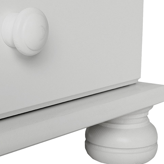 Copenham Narrow Chest Of Drawers In White With 6 Drawers